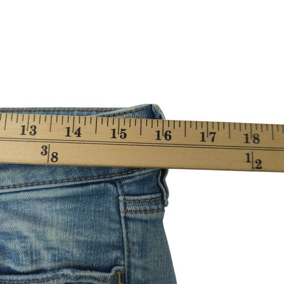 American Eagle Next Level Stretch Jegging Womens 6 Denim Jeans Distressed Ripped - Picture 14 of 15